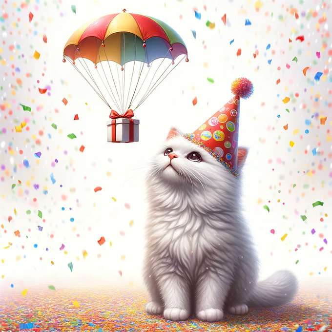 A cat in a hat, a parachute and a gift: CWIF’s original Chapter 2 airdrop artwork